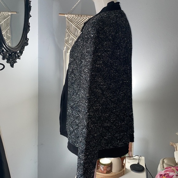 St. John Santana Knit Metallic open front cardigan - Picture 3 of 8